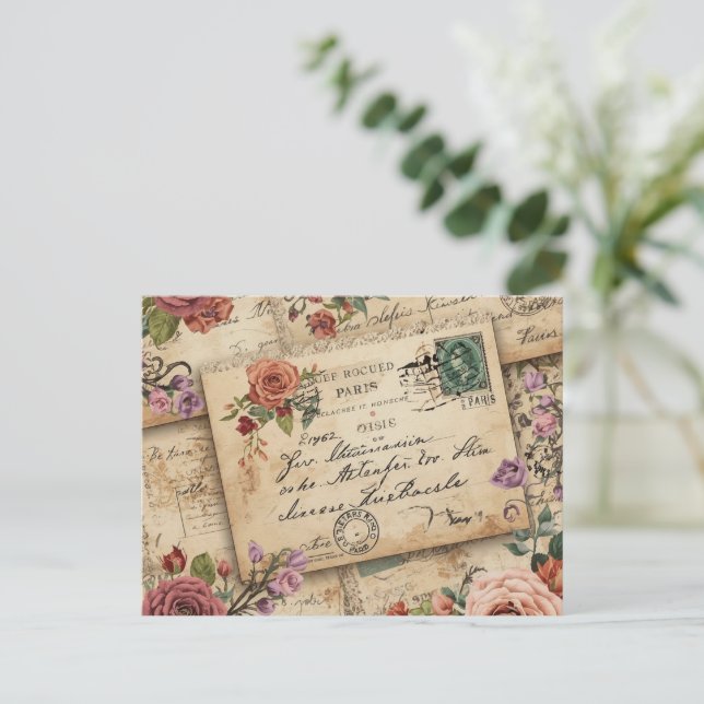 Vintage Scrapbook. Postcard (Standing Front)