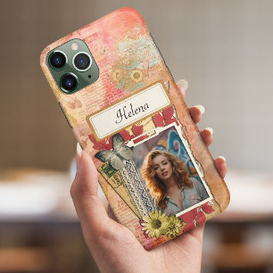 Vintage Scrapbooking Collage & Custom Photo Frame iPhone 13 Case