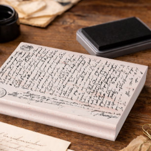 Vintage Script Background  Rubber Stamp