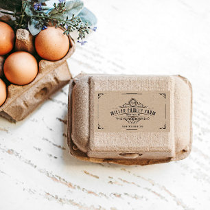 Vintage Script Decorative Ornament Egg Carton