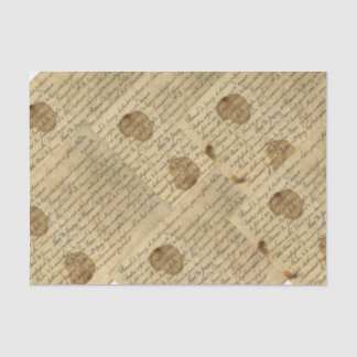 Vintage Script Handwriting Decoupage Collage  Tissue Paper