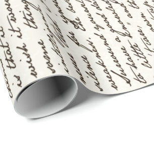 Vintage Script Handwriting Speciality Gift Wrap