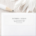 Vintage Script Return Address Label<br><div class="desc">These vintage script return address labels are perfect for a minimalist wedding. The romantic black and white design features unique whimsical typography with simple bohemian style. Customisable in any colour. Keep the design minimal and elegant, as is, or personalise it by adding your own graphics and artwork. These labels can...</div>