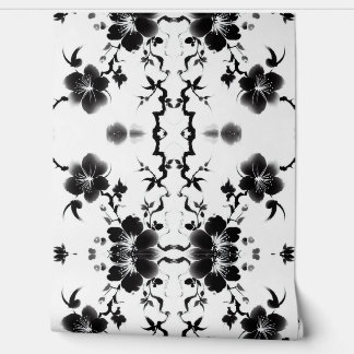 Vintage Scroll Blossoms Wallpaper