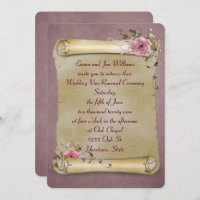 Vintage Scroll Vow Renewal