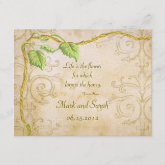 Vintage Scrolls & Entwining Vine RSVP Card