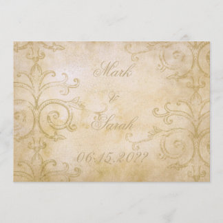 Vintage Scrolls Invitation