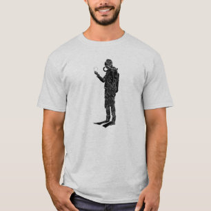 Vintage SCUBA Diver with Double Hose Regulator T-Shirt
