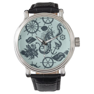 Vintage Sea Animal Pattern Watch