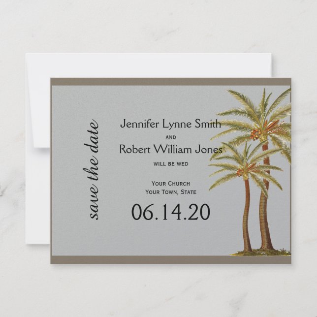 Vintage Sea Animals Beach Wedding Save the Date (Front)