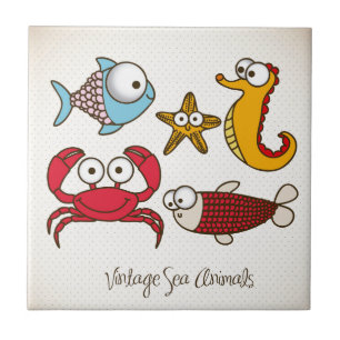 Vintage Sea Animals Tile