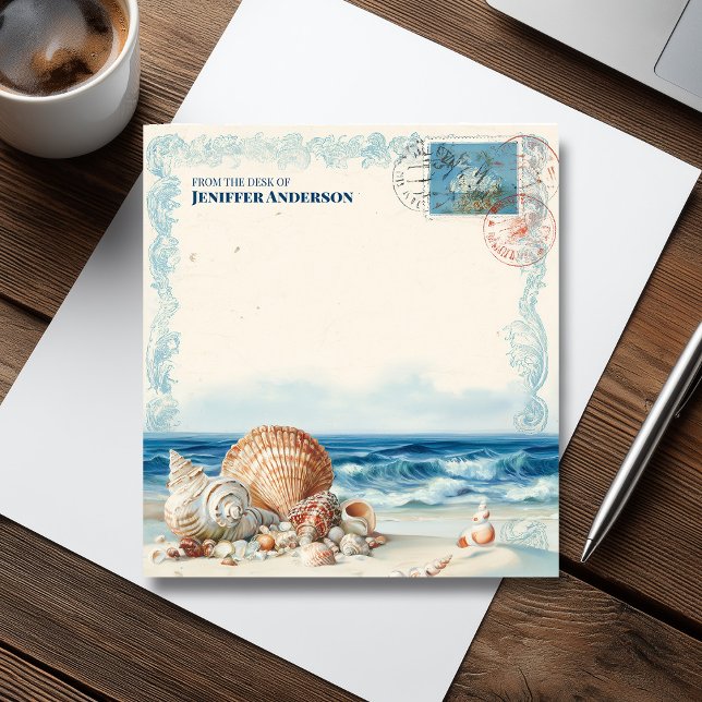 Vintage Sea Beach Travel Stamp Notepad (Vintage Sea Beach Travel Stamp Notepad)