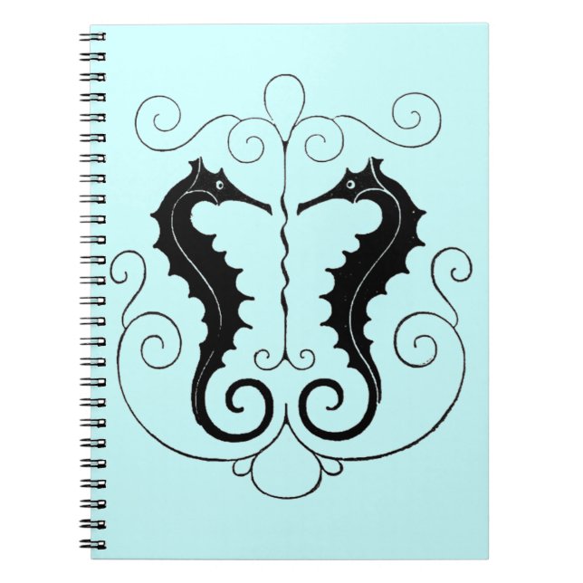 Vintage Sea Horses Notebook (Front)