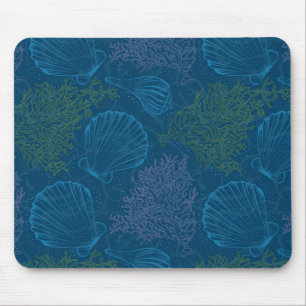 Vintage Sea Pattern Mouse Pad