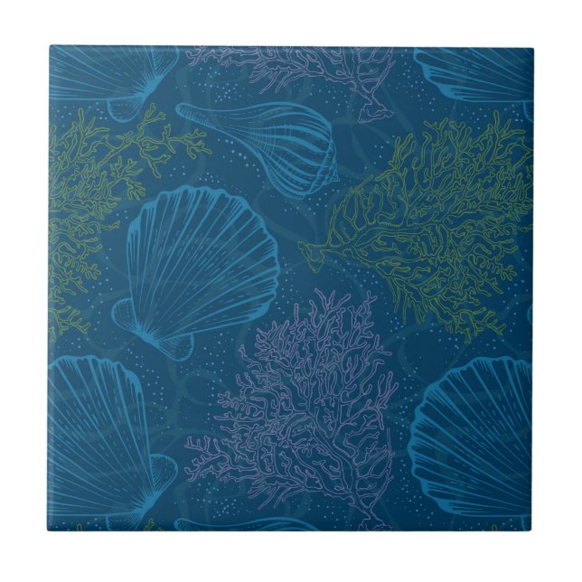 Vintage Sea Pattern Tile (Front)