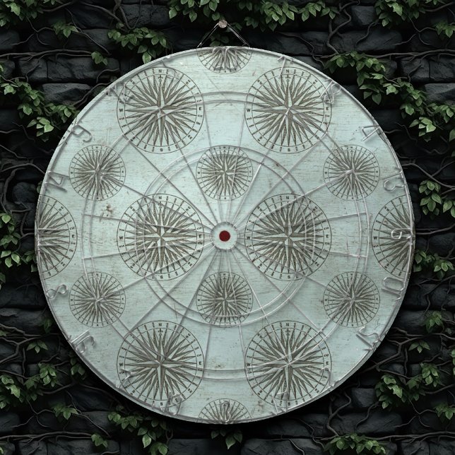 Vintage Sea Shanty | Steampunk Compass Ephemera Dartboard (Creator Uploaded)