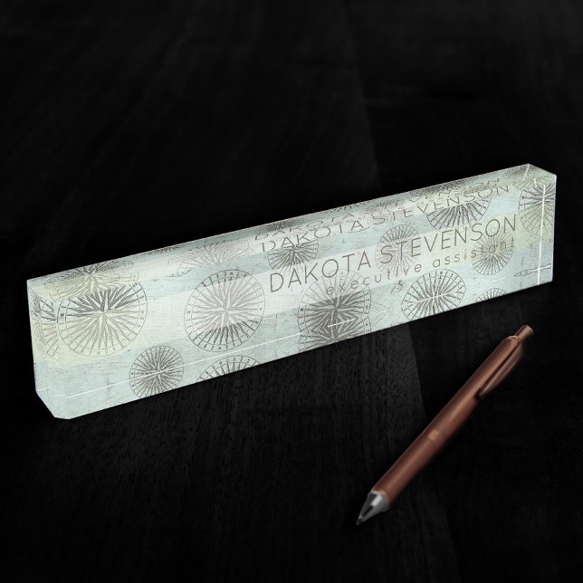 Vintage Sea Shanty | Steampunk Compass Ephemera Nameplate (Creator Uploaded)