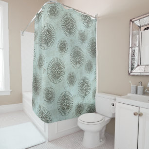 Vintage Sea Shanty Steampunk Compass Ephemera Shower Curtain