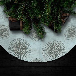 Vintage Sea Shanty   Steampunk Ephemera Brushed Polyester Tree Skirt