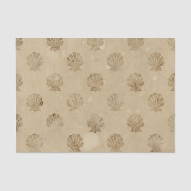 Vintage Sea Shells Decoupage Tissue Paper (Front)