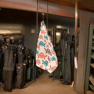 Vintage Sea Turtle Golf Towel