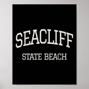 Vintage Seacliff State Beach Monterey Ca Californi Poster