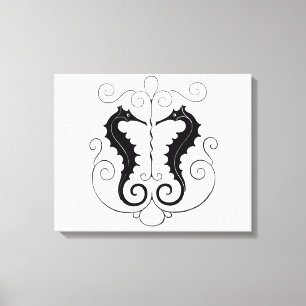 Vintage Seahorses Canvas Print