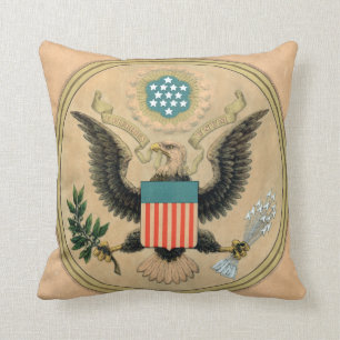 Vintage Seal of the United States of America Cushion