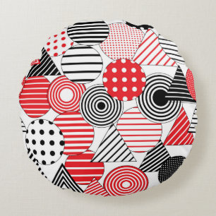 vintage seamless abstract background. Dotted and s Round Cushion