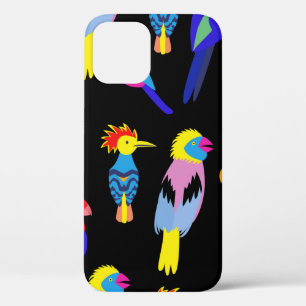 vintage seamless background with Exotic tropical b iPhone 12 Case