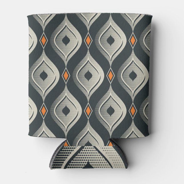 Vintage Seamless Classic Pattern Design Can Cooler (Front)