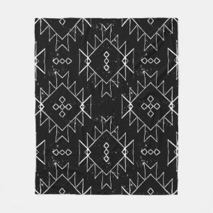 Vintage seamless ethnic pattern with american indi fleece blanket