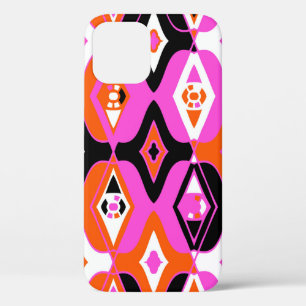 Vintage seamless ethnic pattern with Uzbek, Turkis iPhone 12 Case