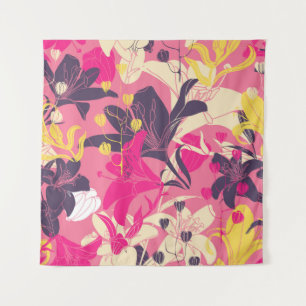 Vintage seamless floral pattern. Curtain design. M Tapestry