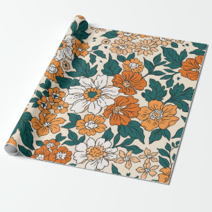Vintage seamless floral pattern. Liberty style bac Wrapping Paper