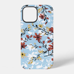Vintage seamless flowers pattern. Simple floral ba iPhone 12 Case
