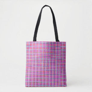 Vintage seamless minimalist plaid pattern with thi tote bag