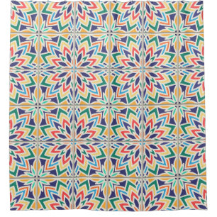 Vintage seamless pattern,  based on traditional wa shower curtain