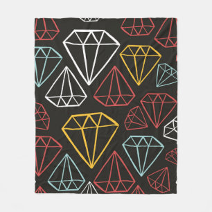 vintage seamless pattern, diamond design elements fleece blanket