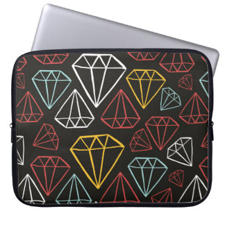 vintage seamless pattern, diamond design elements laptop sleeve