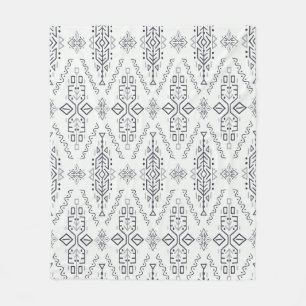 vintage Seamless Pattern in Ethnic Style. Trendy h Fleece Blanket