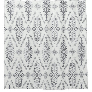 vintage Seamless Pattern in Ethnic Style. Trendy h Shower Curtain