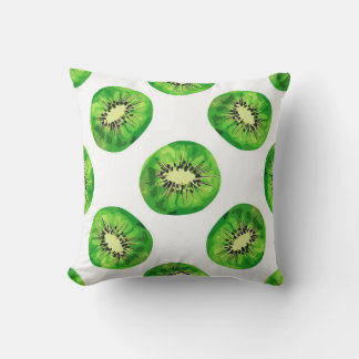 vintage Seamless pattern kiwi illustration hand dr Cushion