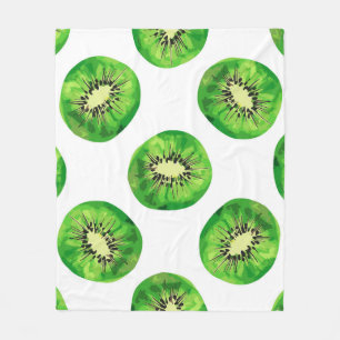vintage Seamless pattern kiwi illustration hand dr Fleece Blanket