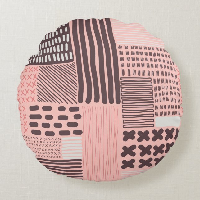 vintage seamless pattern. Modern stylish texture.  Round Cushion (Front)