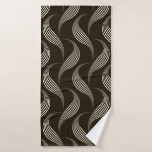 vintage seamless pattern monochrome ornament with bath towel