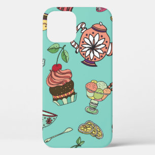 vintage seamless pattern with cakes iPhone 12 case