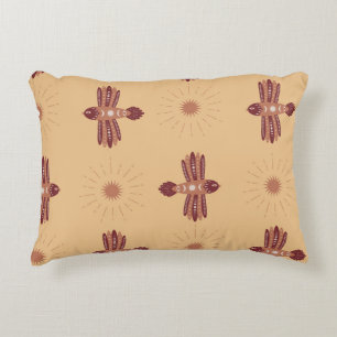 Vintage Seamless pattern with creative birds in Sc Decorative Cushion