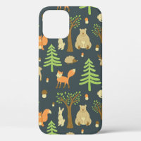 vintage seamless pattern with cute images of bear,