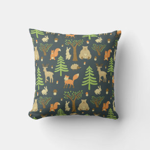 vintage seamless pattern with cute images of bear, cushion